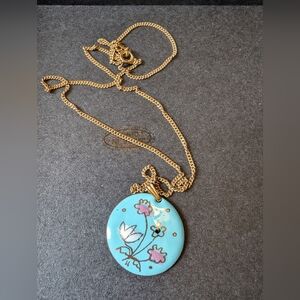 Vintage 12k enamel necklace